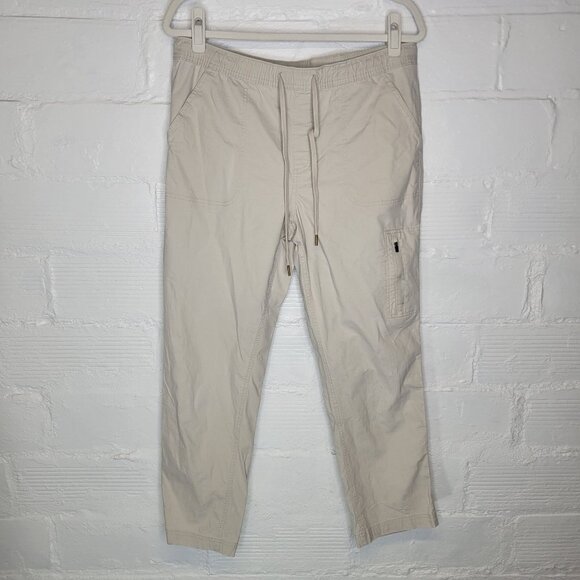Eddie Bauer Pants - Eddie Bauer Women's Size 10 Cargo Pants Pull On Drawstring Beige
